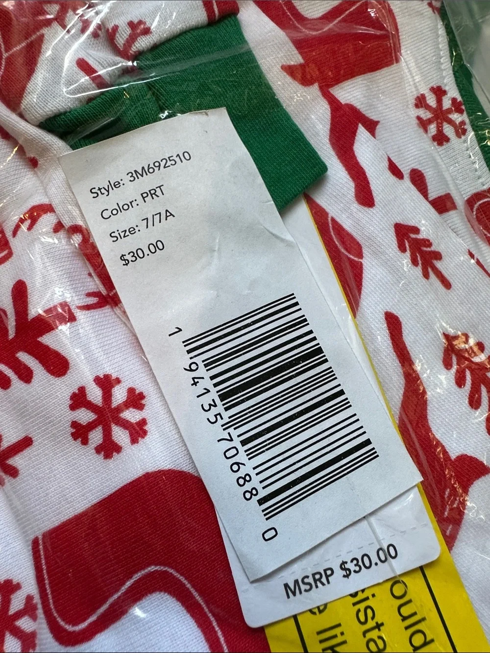 Carter’s Pajama Set Red & White Holiday Print